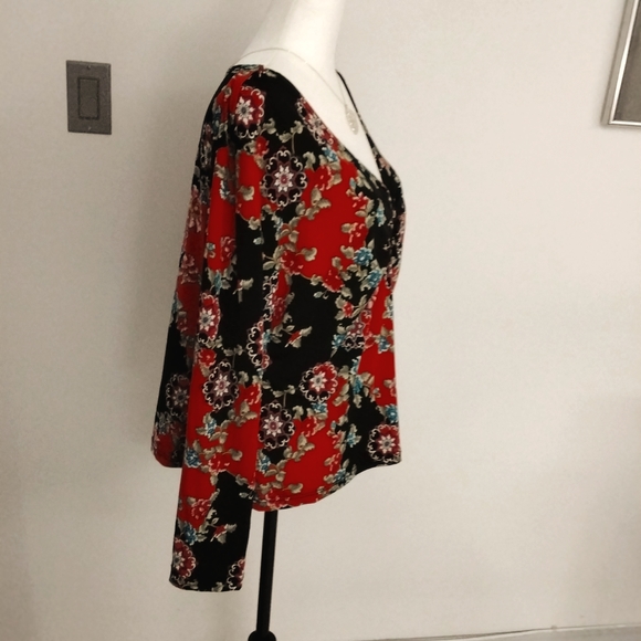 Style Studio Ladies stretchy floral top, size XL - Picture 4 of 7